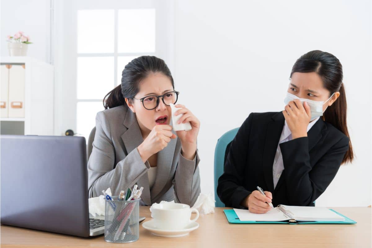 Coughing colleague next to you? Then your body is already preparing for illness